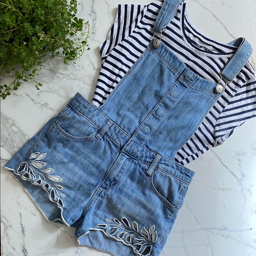Girl’s H&M Denim Romper w/ hem detail